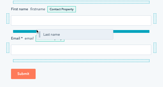 hubspot form fields