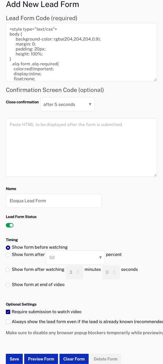 lead form embed code