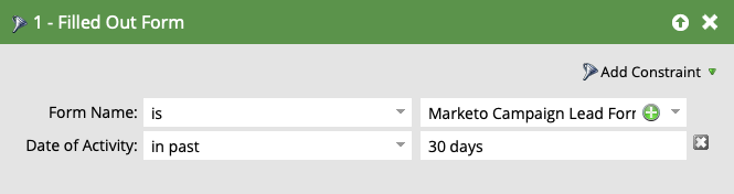 marketo form filter