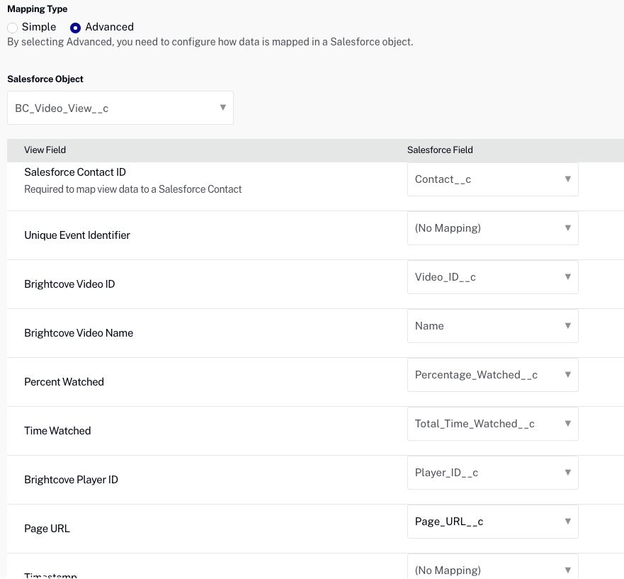 salesforce advanced mapping